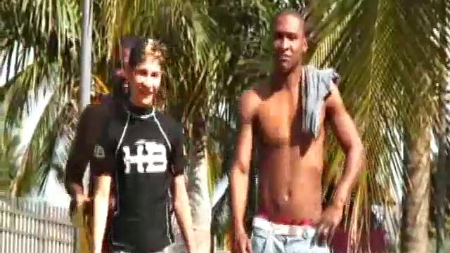 Riu Melo snags two big Latin dicks to please himself. Adrian Correa has a thick cock that would scare most, and Heito Madeira isn't far behind in size.