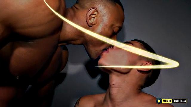 A Muscular Black Man Fucks a Tattooed Latino Bareback - Bare - Blatino Hookup