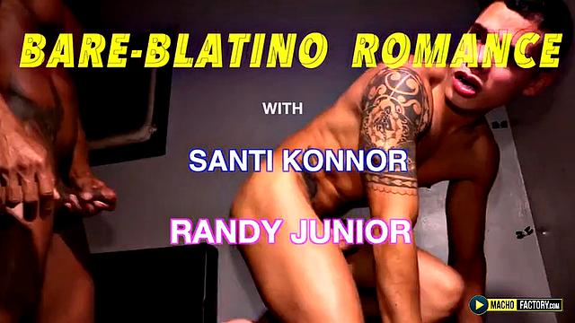 A Muscular Black Man Fucks a Tattooed Latino Bareback - Bare - Blatino Hookup