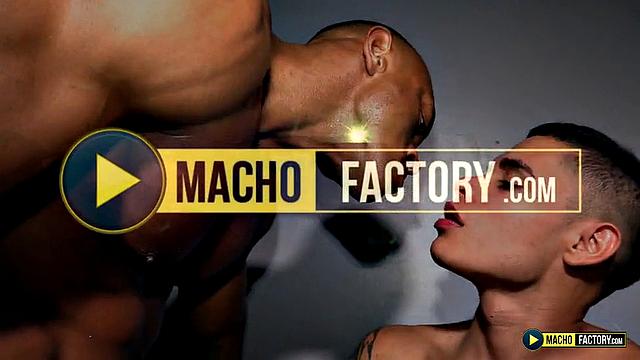 A Muscular Black Man Fucks a Tattooed Latino Bareback - Bare - Blatino Hookup