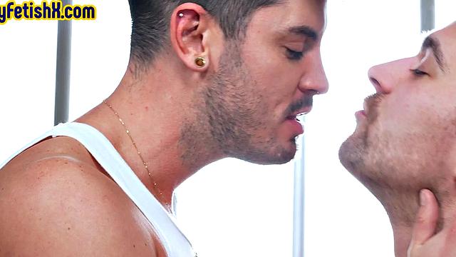 Fisting stud in prison fists butthole after cocksucking