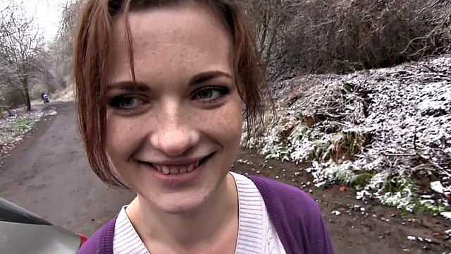 Car Sex with Big Boobs Student