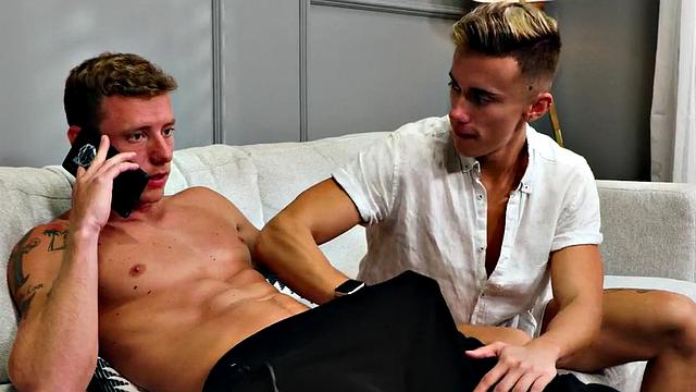 Athletic stud fucks 21yo twink skinny asshole