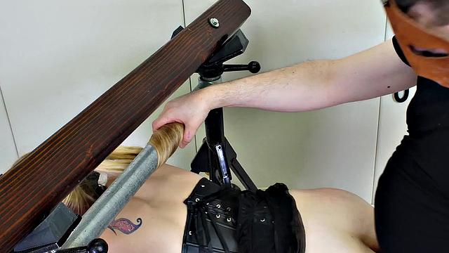 Blonde in stockings gets mouth filled and drilled in every position imaginable