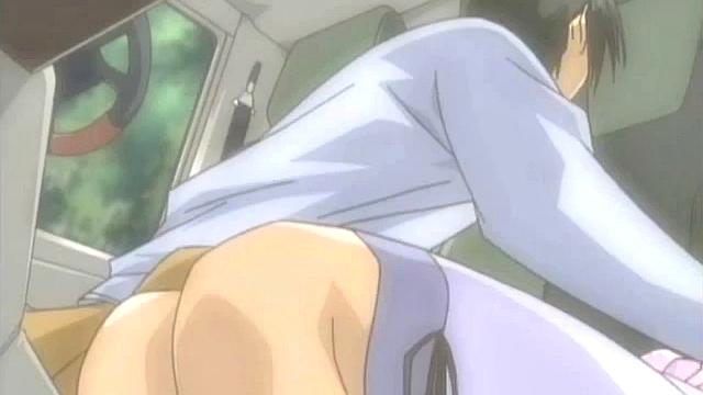 Romantic Anime Sex In the Car Cute Teen Rides Cock