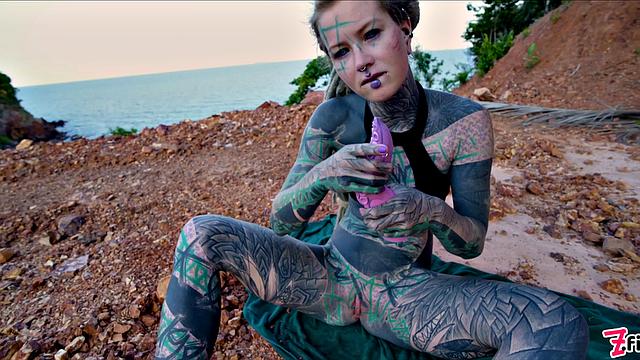 Tattoo Teen Public Anal Masturbation And Piss