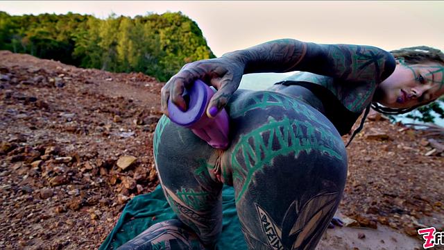 Tattoo Teen Public Anal Masturbation And Piss