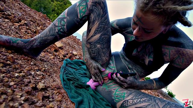 Tattoo Teen Public Anal Masturbation And Piss