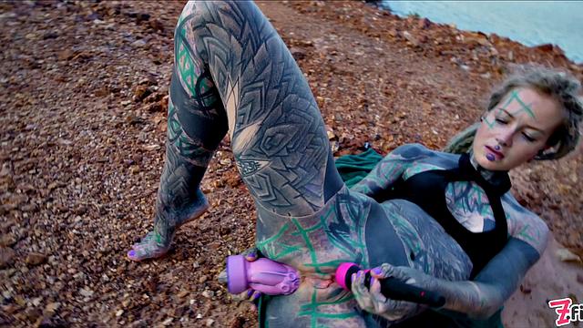 Tattoo Teen Public Anal Masturbation And Piss