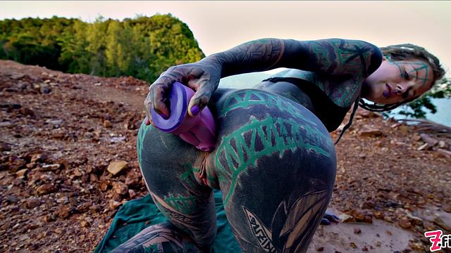 Tattoo Teen Public Anal Masturbation And Piss