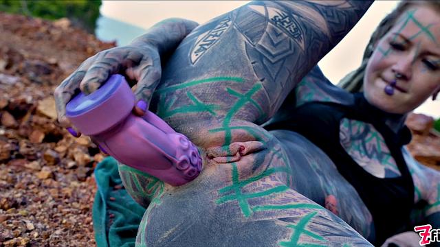 Tattoo Teen Public Anal Masturbation And Piss