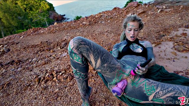 Tattoo Teen Public Anal Masturbation And Piss