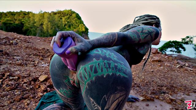 Tattoo Teen Public Anal Masturbation And Piss