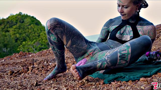 Tattoo Teen Public Anal Masturbation And Piss