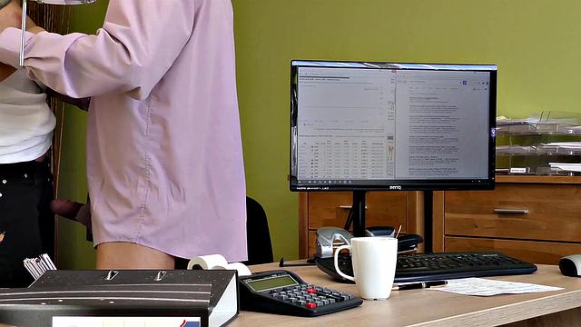 LOAN4K. Amazing charmers figure makes the bank worker horny and hard