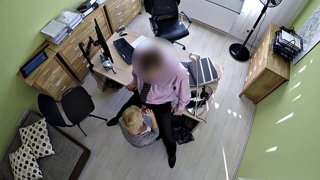 LOAN4K. Amazing figure makes the bank worker horny and hard