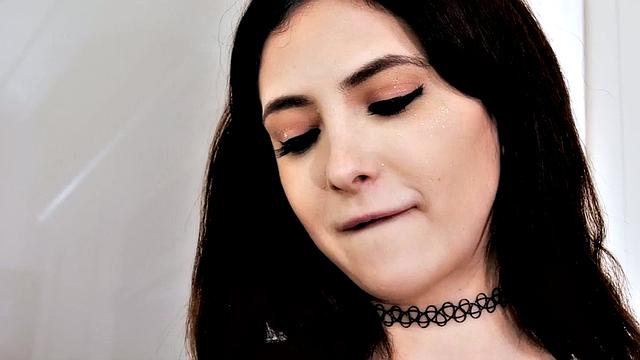 19yo first time lesbian licks BFF's hairy pussy in the kitchen