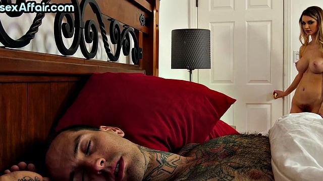 Busty bisex babe enjoys hairy pussy banging affair