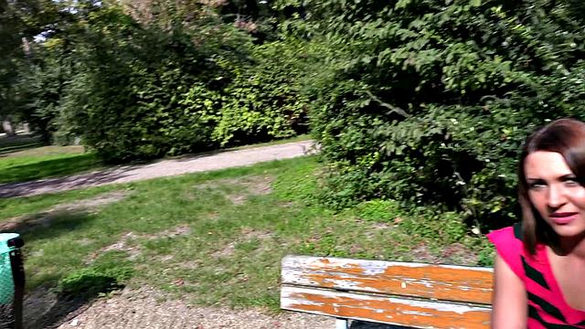 Russian babe with tattoos and high heels enjoys outdoor fucking & handjob with cumshot