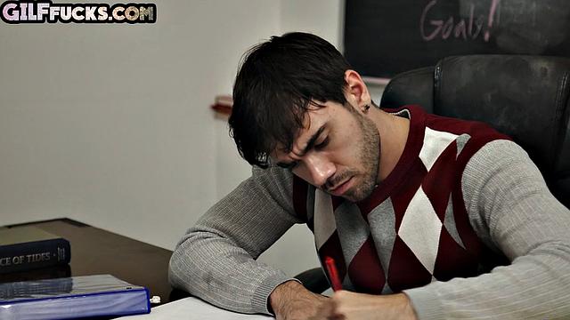 Sexy ginger cougar banged by stud