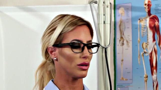 Mature voyeur nurse watches patient