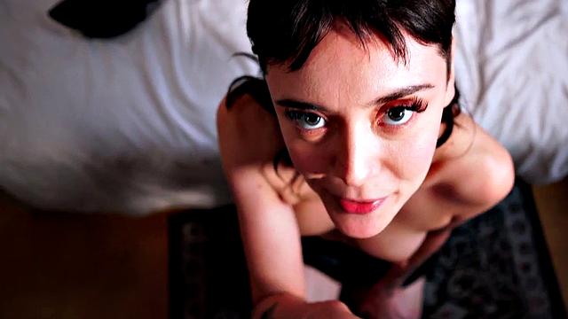 POV beauty toying juicy pussy before riding cock