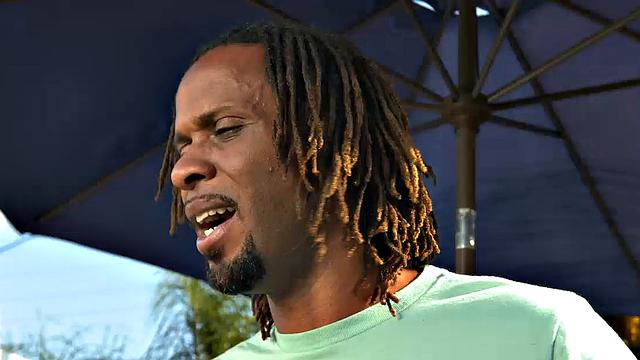 Big round ass Lexi Grey hangs out by the pool and gets some big black cock