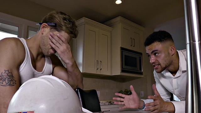 Tattooed bottom barebacked till cumshot at home