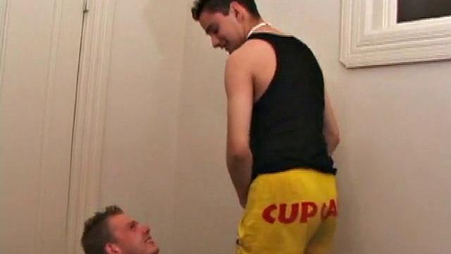 Sean Blake dominates Travis Martinez in a hot gay fuck