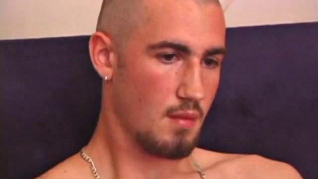 After stripping naked, Donovan grabs lube and starts stroking to a porn video. He gives his cock a serious workout, and edges himself several times, before splattering a nice load of warm cum on his hairy belly.