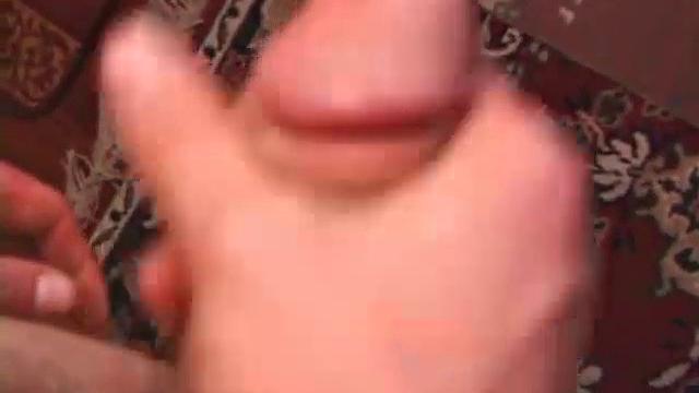 After stripping naked, Donovan grabs lube and starts stroking to a porn video. He gives his cock a serious workout, and edges himself several times, before splattering a nice load of warm cum on his hairy belly.