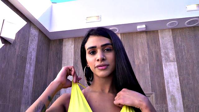 Hot tattooed Latina gives head before taking a hard raw pounding