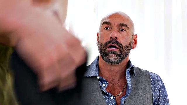 Fisting daddy with tattoos fists stud in military harness