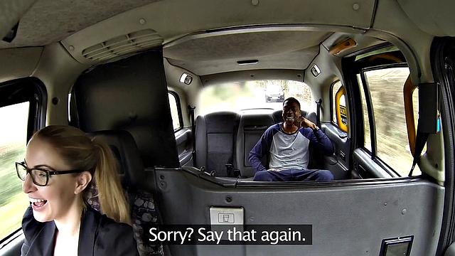 Lucky dude gives head in backseat while riding his car's reverse cowgirl