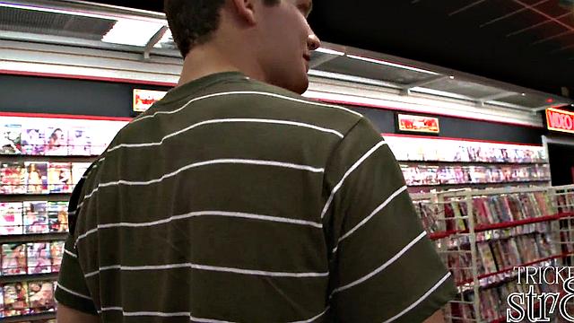 Real gloryhole straight guy fooled into blowjob by gay dude