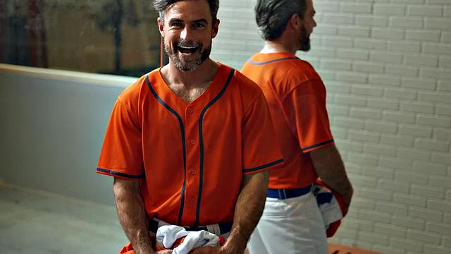 Tattooed wild guy filled by big white dick in anal hole