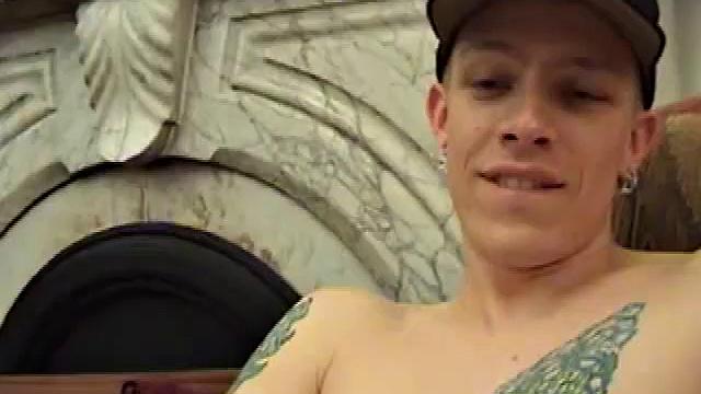 Shane strokes his cock