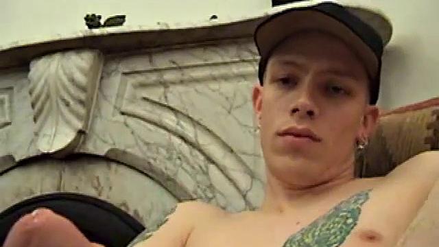 Shane strokes his cock