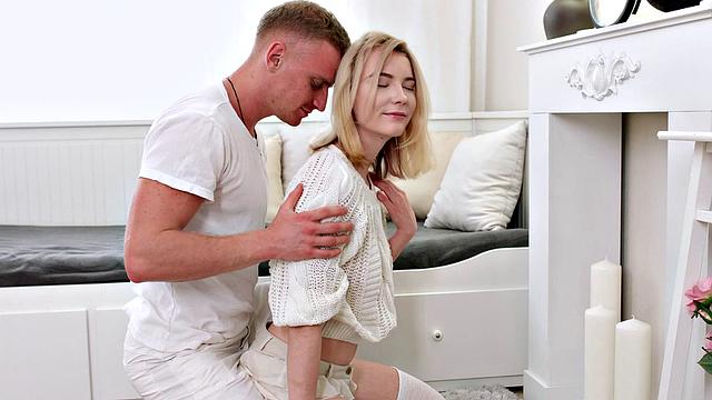 Teeny Lovers - Polly White - Petite teen fucked on side