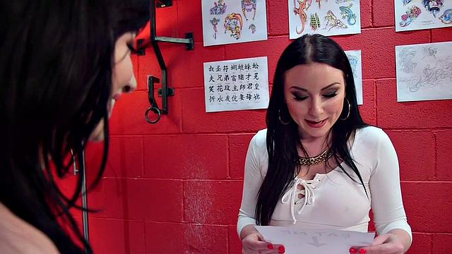 Pierced babe gets lesbian bdsm spanking with anal