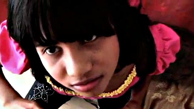 Latina teen with small tits and tattoo takes a hard fucking and a hot ice cream load in her mouth