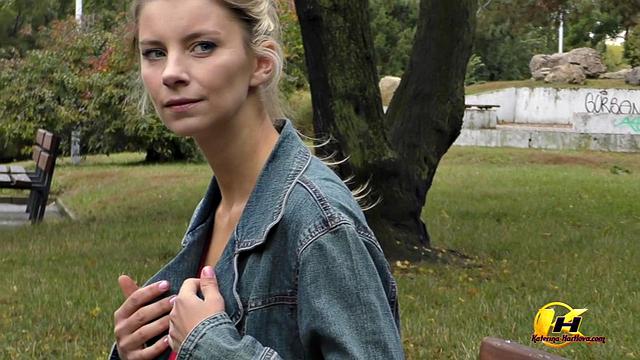 Naked In City Park And Masturbating