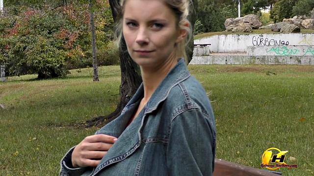 Naked In City Park And Masturbating