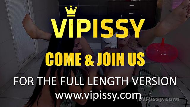 VIPissy - Brunettes Get Wet - Pissing Lesbians