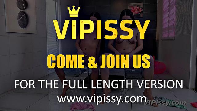 VIPissy - Brunettes Get Wet - Pissing Lesbians