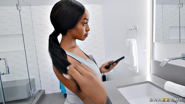 Toilet-Stuck Slut Gets Double Penetrated