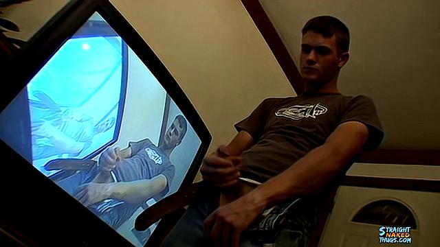 Bryce Corbin strokes his thick cock and teases himself until he cums hard
