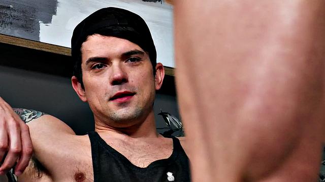 Asian stud rimmed and barebacked by white BF