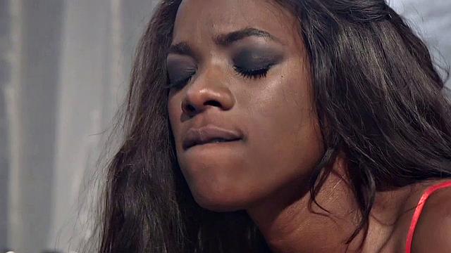 BDSM Ebony nurse toys subs clit with Hitachi after 69