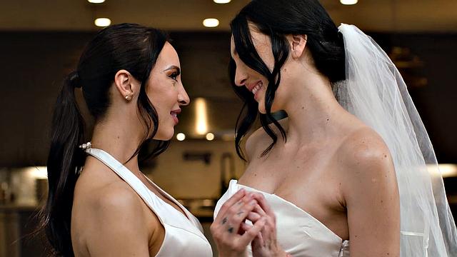 GIRLSWAY - Married Beauties Charlotte Sins & Melissa Stratton Fantasy Wedding
